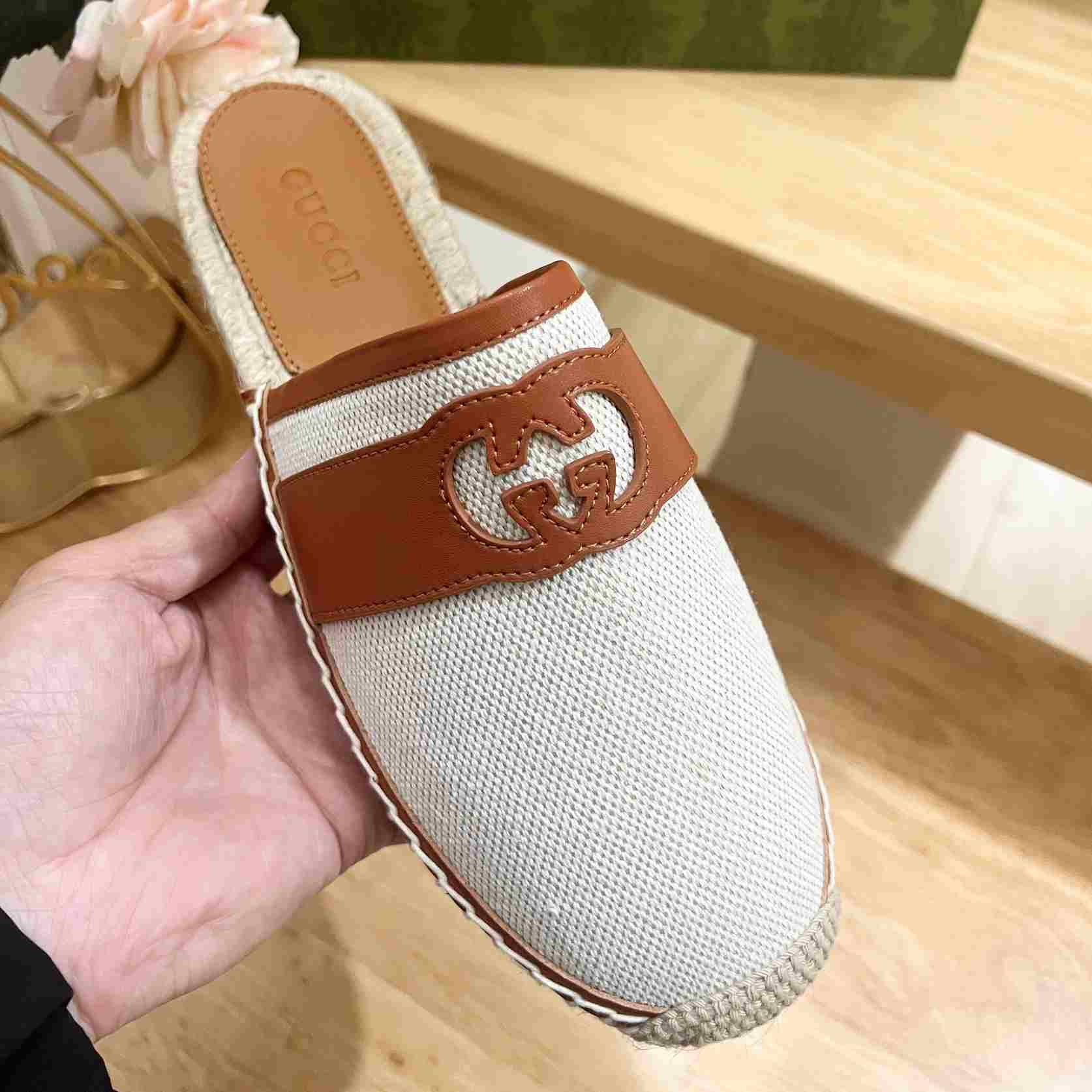 Gucci Interlocking G Slide Espadrille - PerfectKickZ