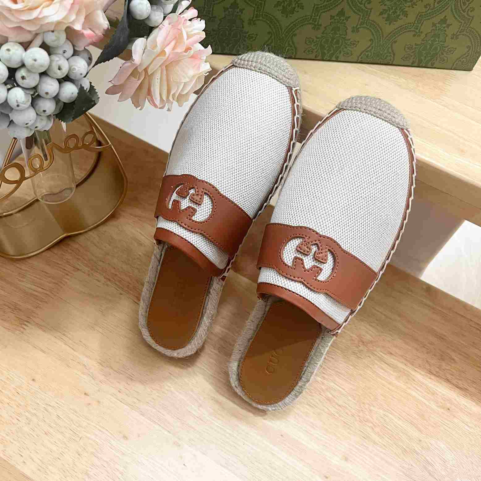Gucci Interlocking G Slide Espadrille - PerfectKickZ