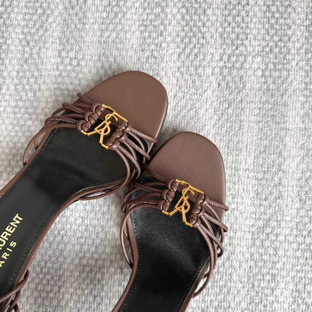Saint Laurent Babylone Sandals In Smooth Leather - PerfectKickZ
