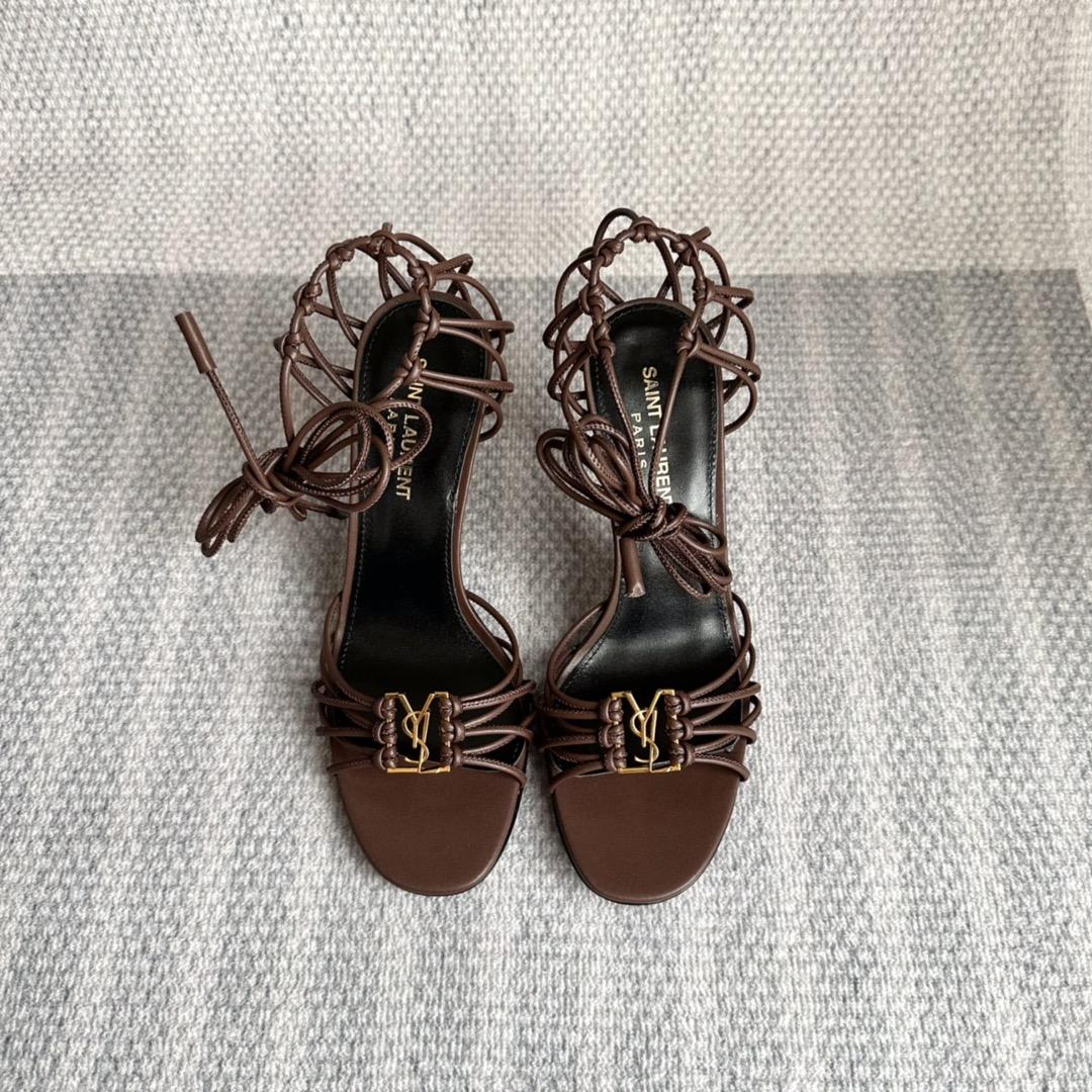 Saint Laurent Babylone Sandals In Smooth Leather - PerfectKickZ