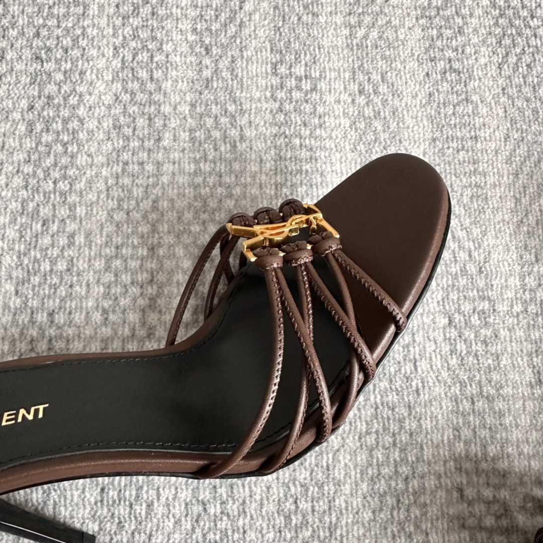 Saint Laurent Babylone Sandals In Smooth Leather - PerfectKickZ
