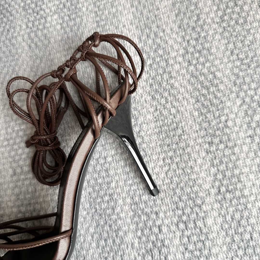 Saint Laurent Babylone Sandals In Smooth Leather - PerfectKickZ