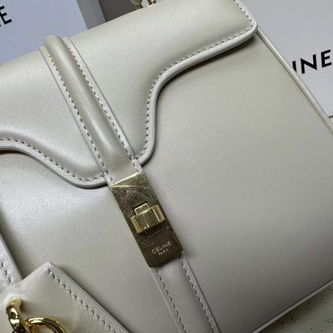 Celine Small 16 Bag In Satinated Calfskin  (17.5-14-7cm) - PerfectKickZ