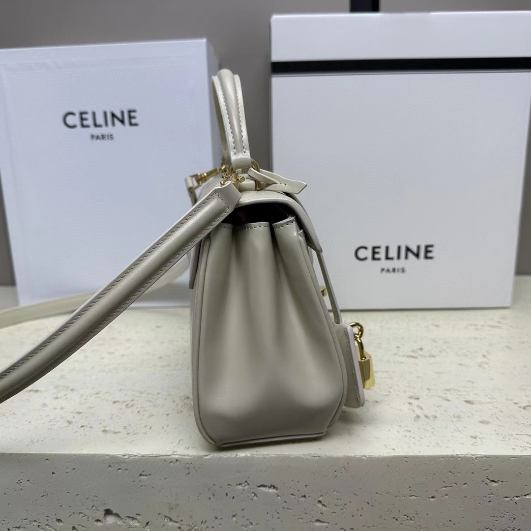 Celine Small 16 Bag In Satinated Calfskin  (17.5-14-7cm) - PerfectKickZ