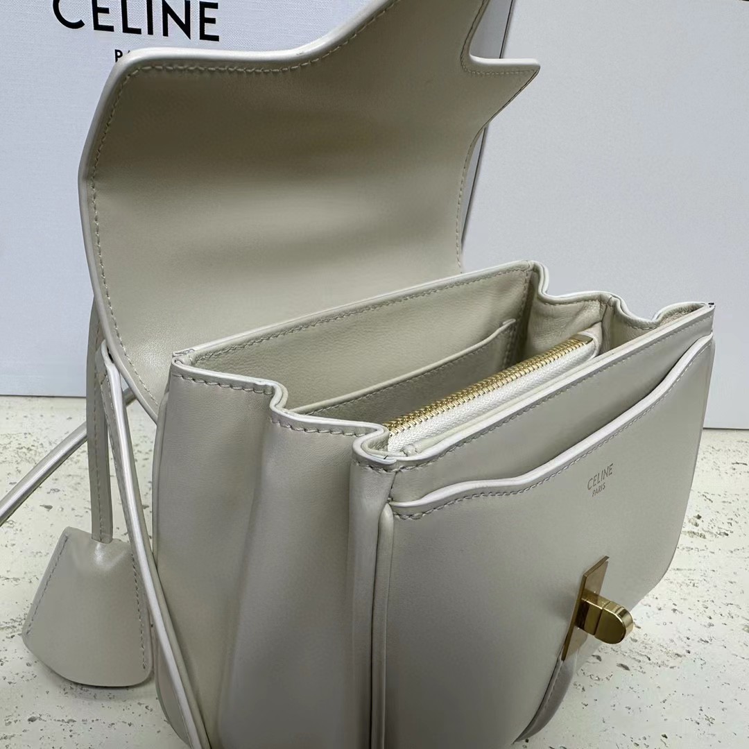 Celine Small 16 Bag In Satinated Calfskin  (17.5-14-7cm) - PerfectKickZ