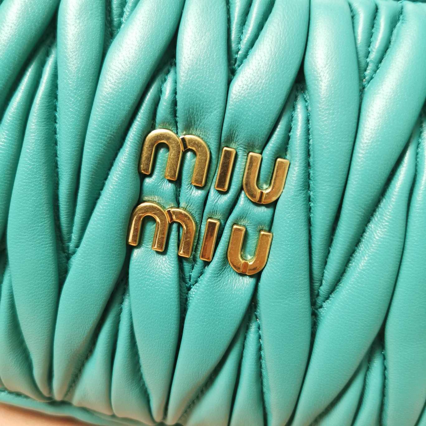 Miu Miu Wander Matelassé Nappa Leather Hobo Bag (23X13X7cm) - PerfectKickZ