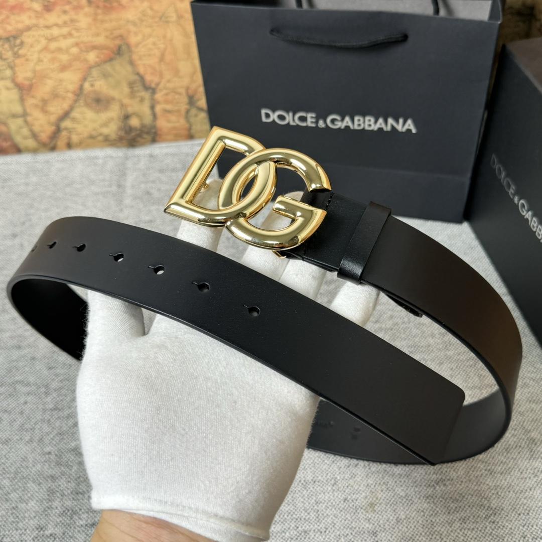Dolce & Gabbana DG Logo-buckle Leather Belt   40mm - PerfectKickZ