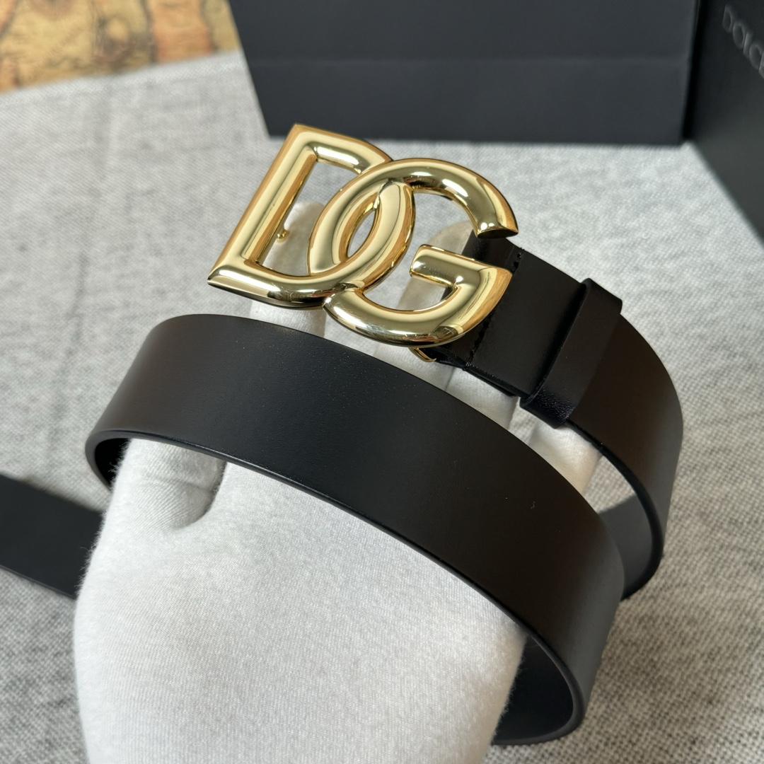 Dolce & Gabbana DG Logo-buckle Leather Belt   40mm - PerfectKickZ