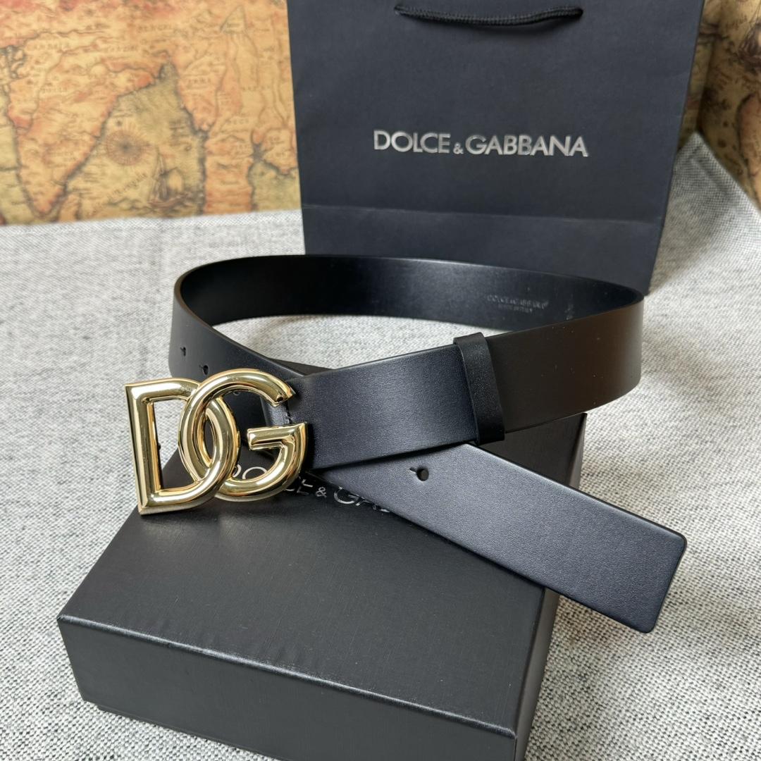 Dolce & Gabbana DG Logo-buckle Leather Belt   40mm - PerfectKickZ