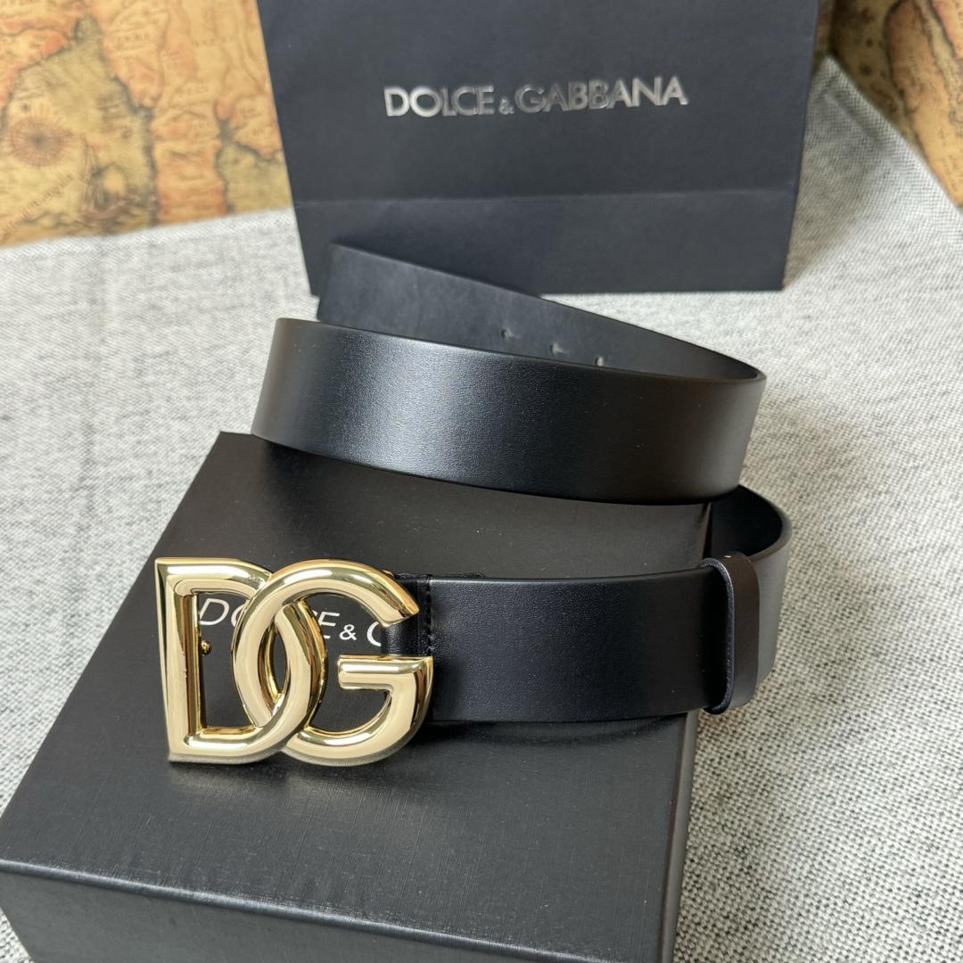 Dolce & Gabbana DG Logo-buckle Leather Belt   40mm - PerfectKickZ