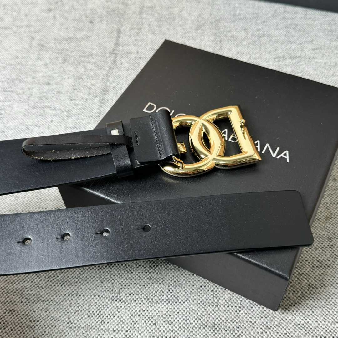 Dolce & Gabbana DG Logo-buckle Leather Belt   40mm - PerfectKickZ