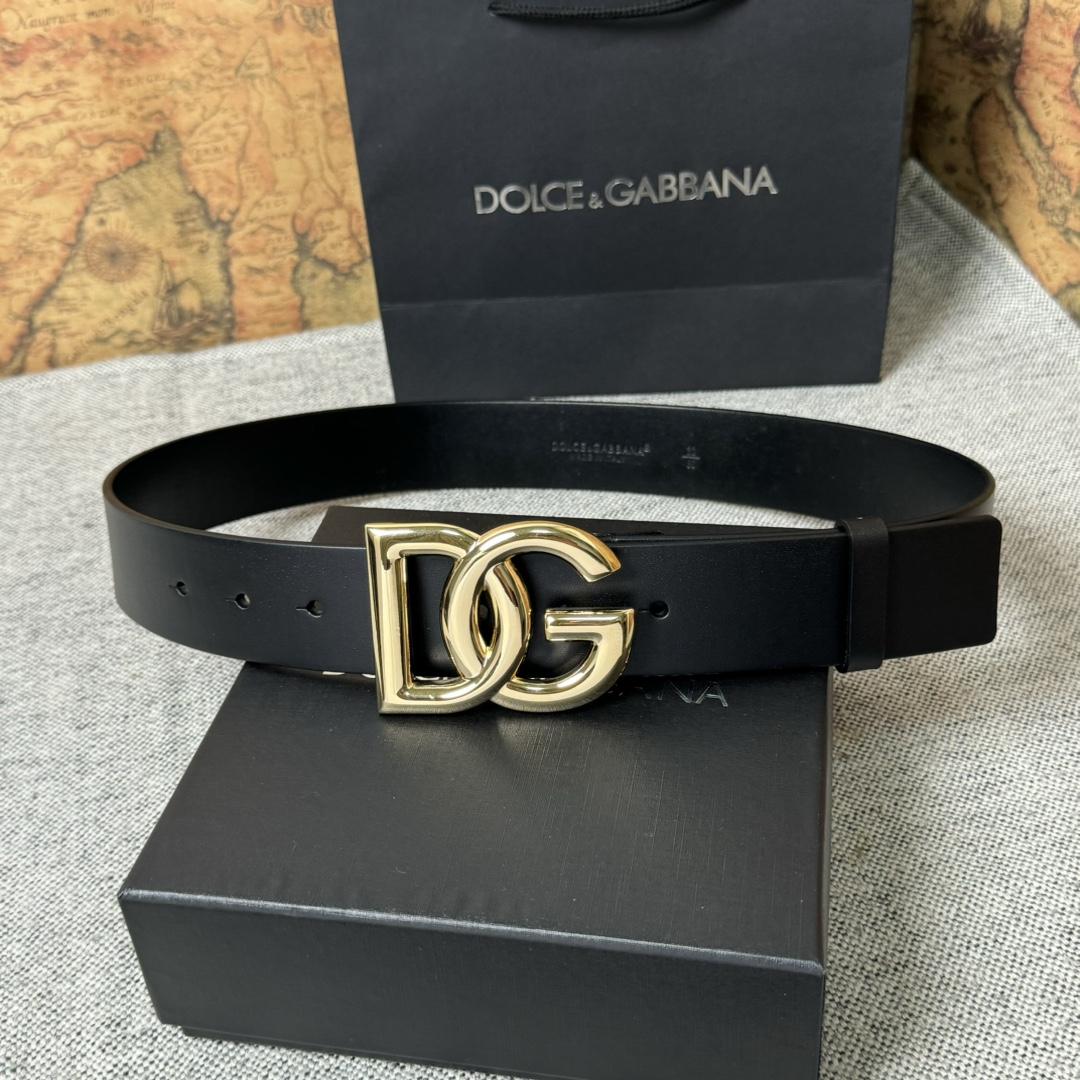 Dolce & Gabbana DG Logo-buckle Leather Belt   40mm - PerfectKickZ