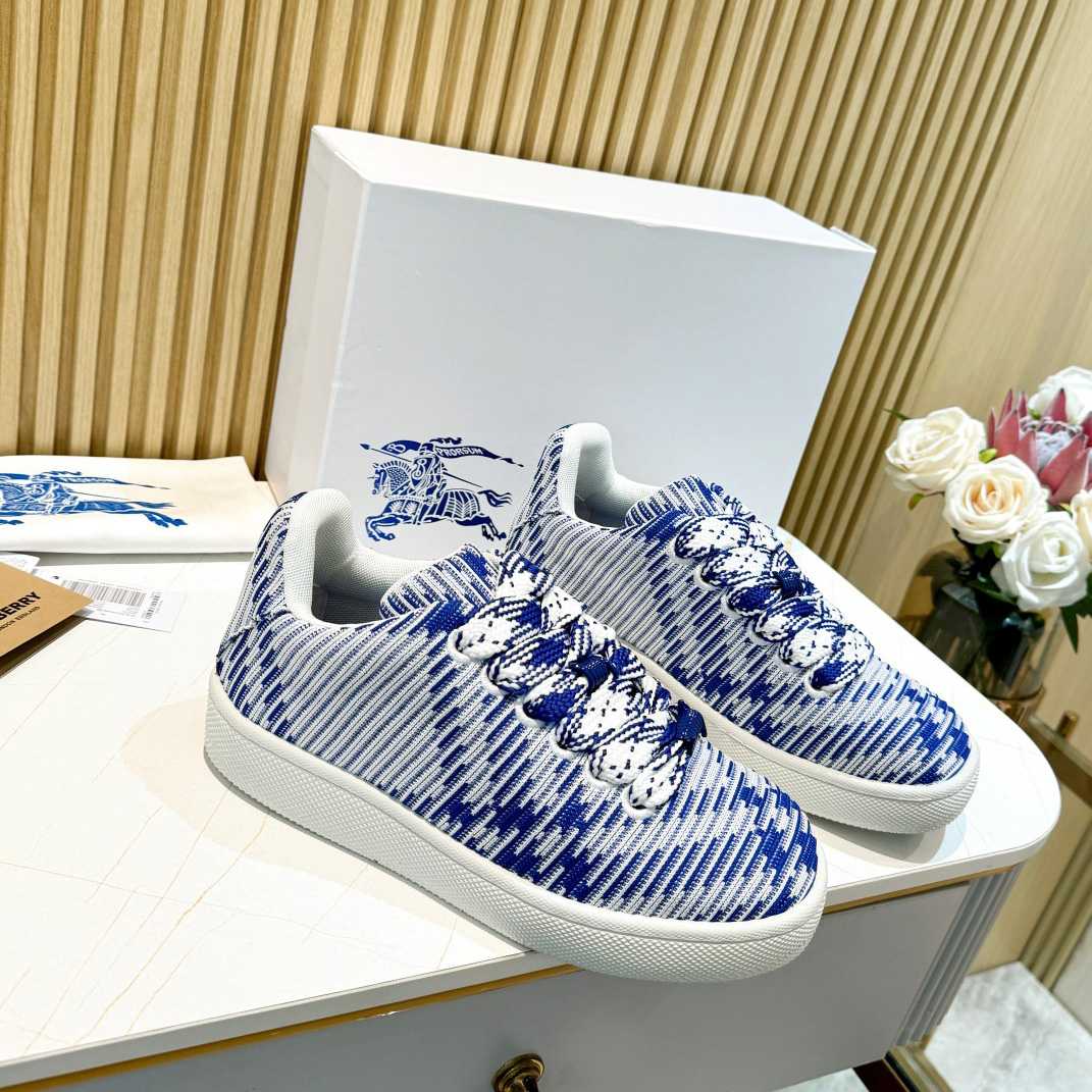 Burberry Check Knit Box Sneakers - PerfectKickZ