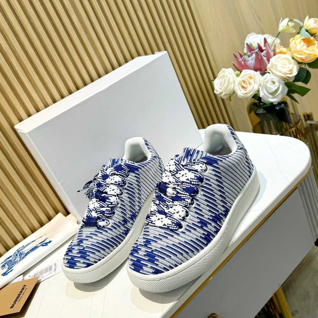 Burberry Check Knit Box Sneakers - PerfectKickZ