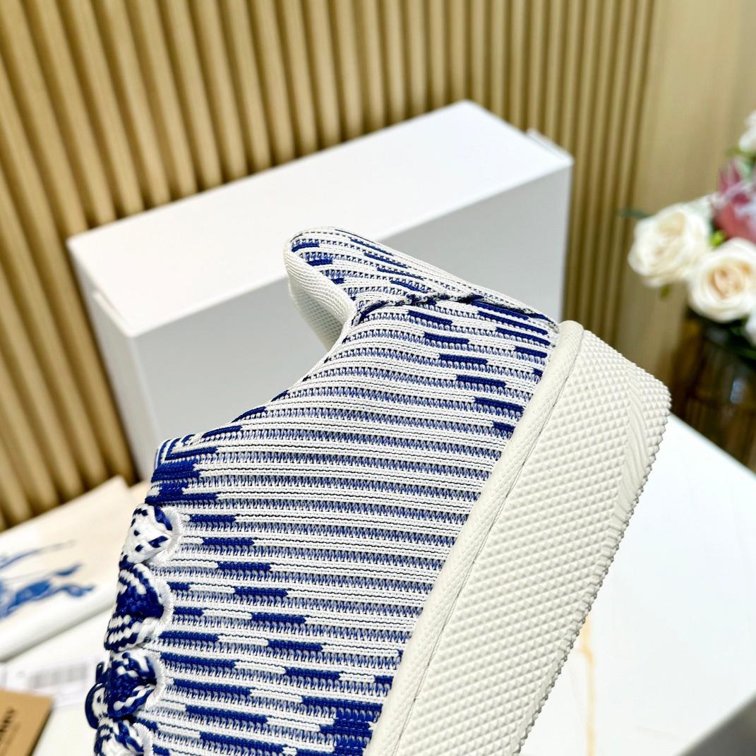 Burberry Check Knit Box Sneakers - PerfectKickZ