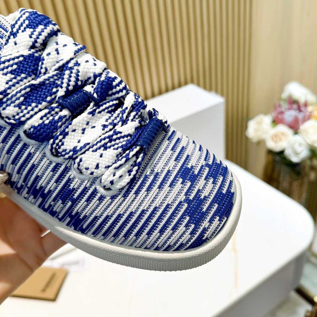 Burberry Check Knit Box Sneakers - PerfectKickZ