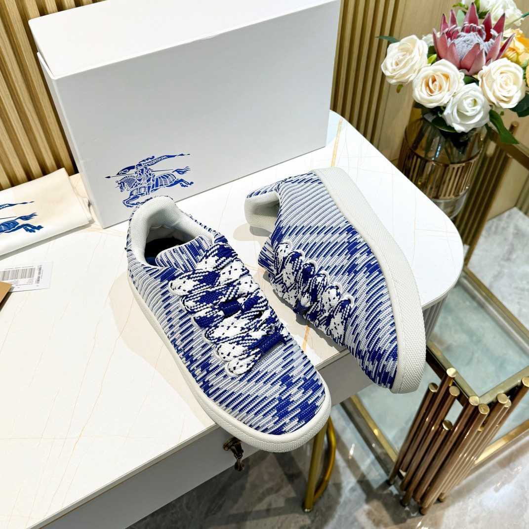 Burberry Check Knit Box Sneakers - PerfectKickZ