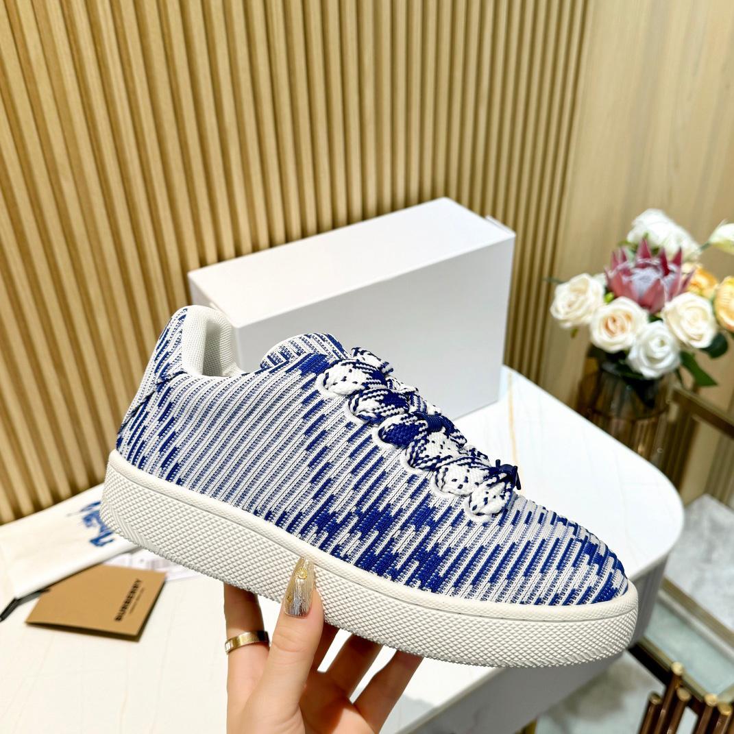 Burberry Check Knit Box Sneakers - PerfectKickZ