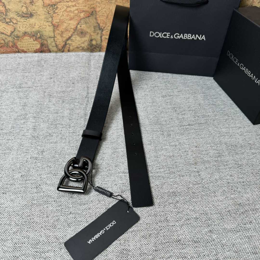 Dolce & Gabbana DG Logo-buckle Leather Belt   35mm - PerfectKickZ