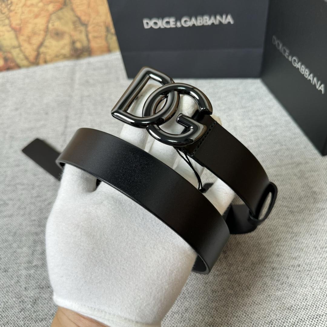 Dolce & Gabbana DG Logo-buckle Leather Belt   35mm - PerfectKickZ