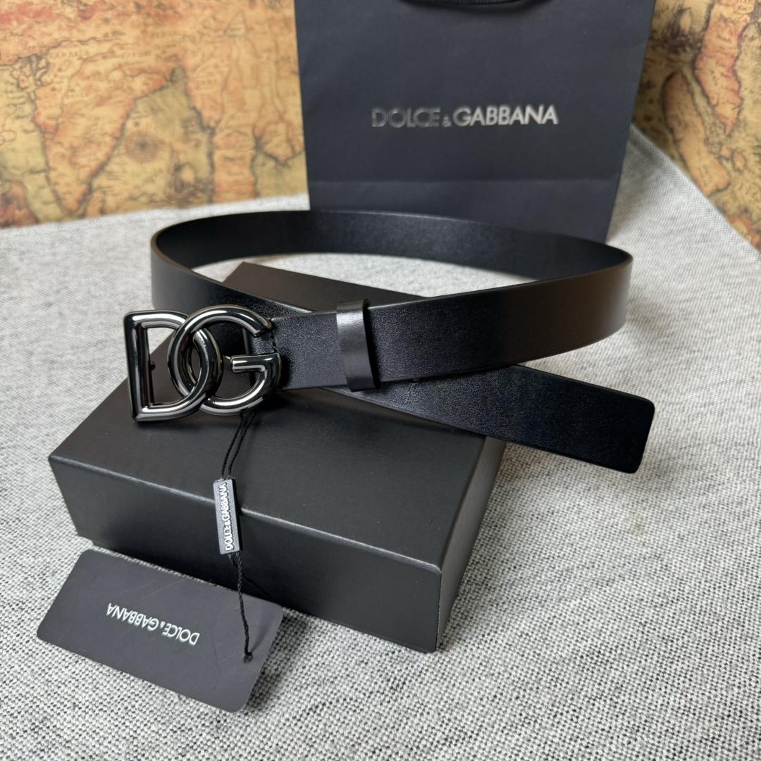 Dolce & Gabbana DG Logo-buckle Leather Belt   35mm - PerfectKickZ