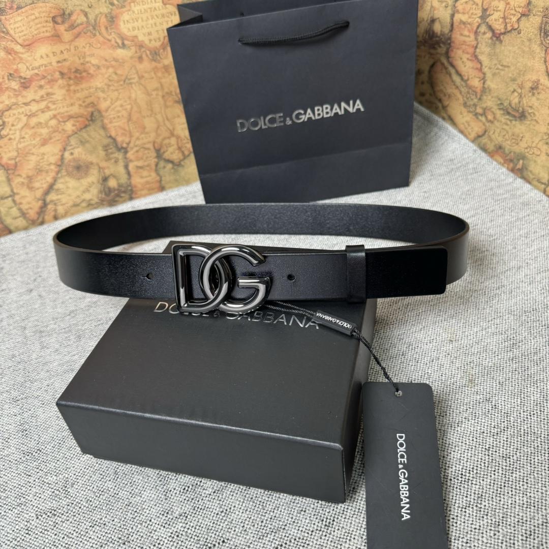 Dolce & Gabbana DG Logo-buckle Leather Belt   35mm - PerfectKickZ