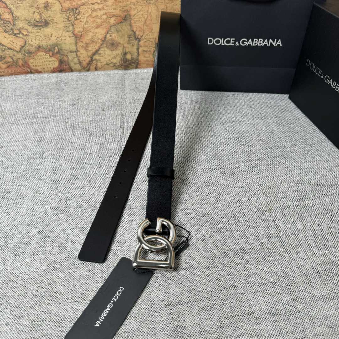 Dolce & Gabbana DG Logo-buckle Leather Belt   35mm - PerfectKickZ