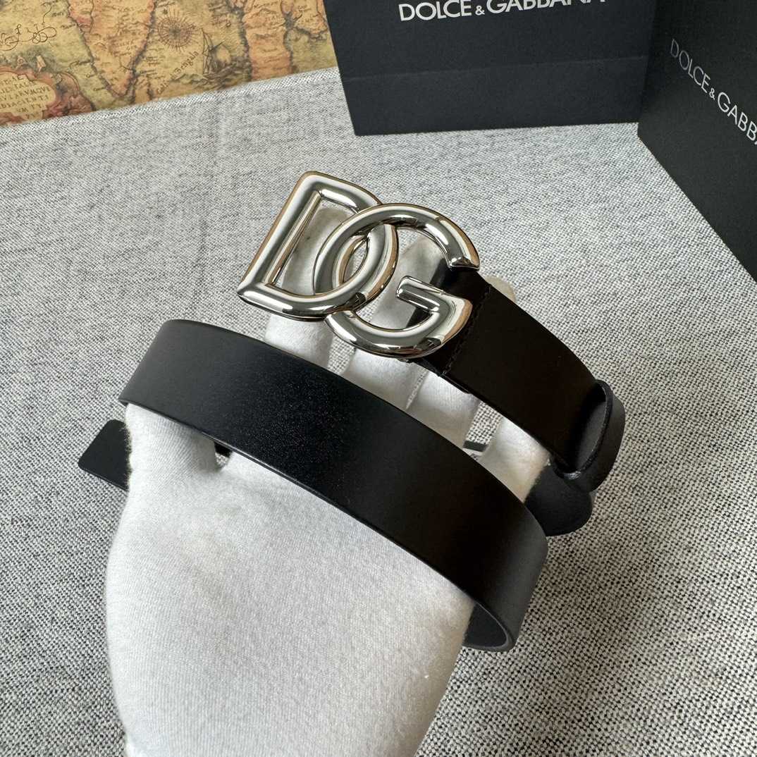 Dolce & Gabbana DG Logo-buckle Leather Belt   35mm - PerfectKickZ