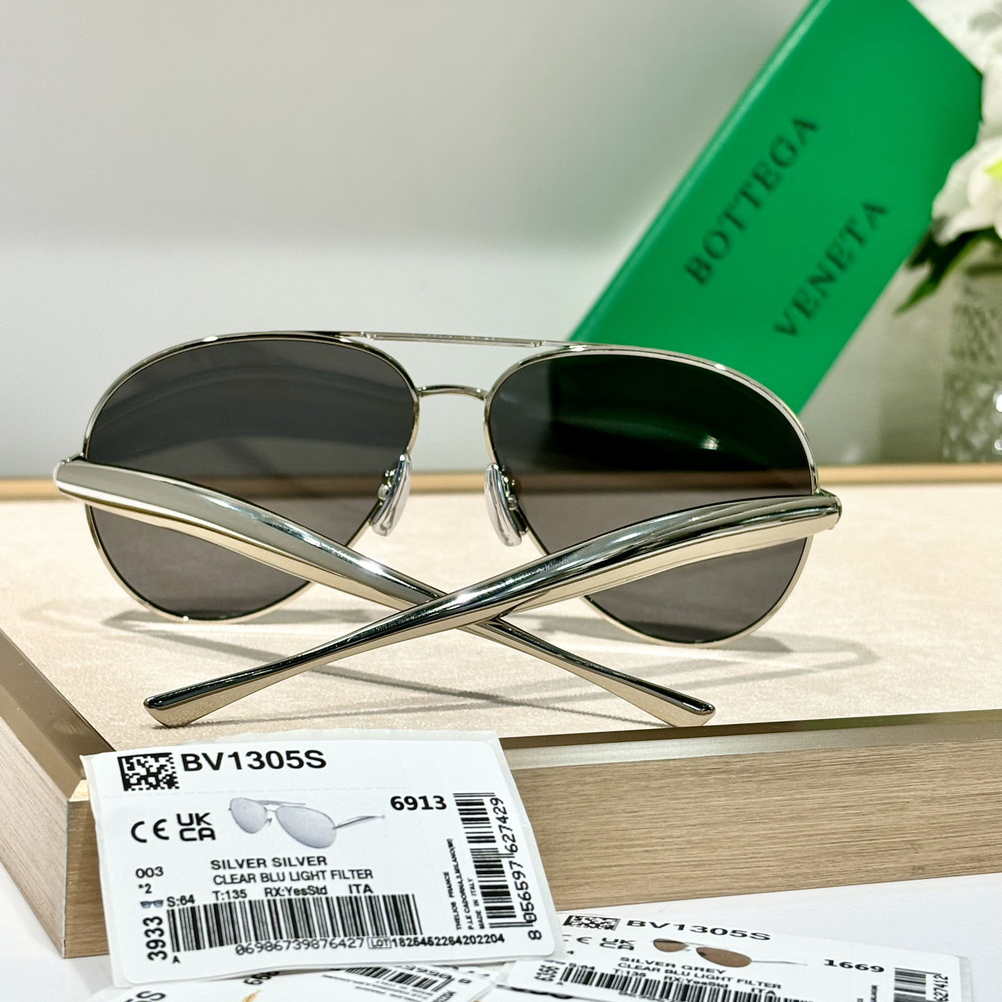 Bottega Veneta Sardine Aviator Sunglasses   BV1305S - PerfectKickZ