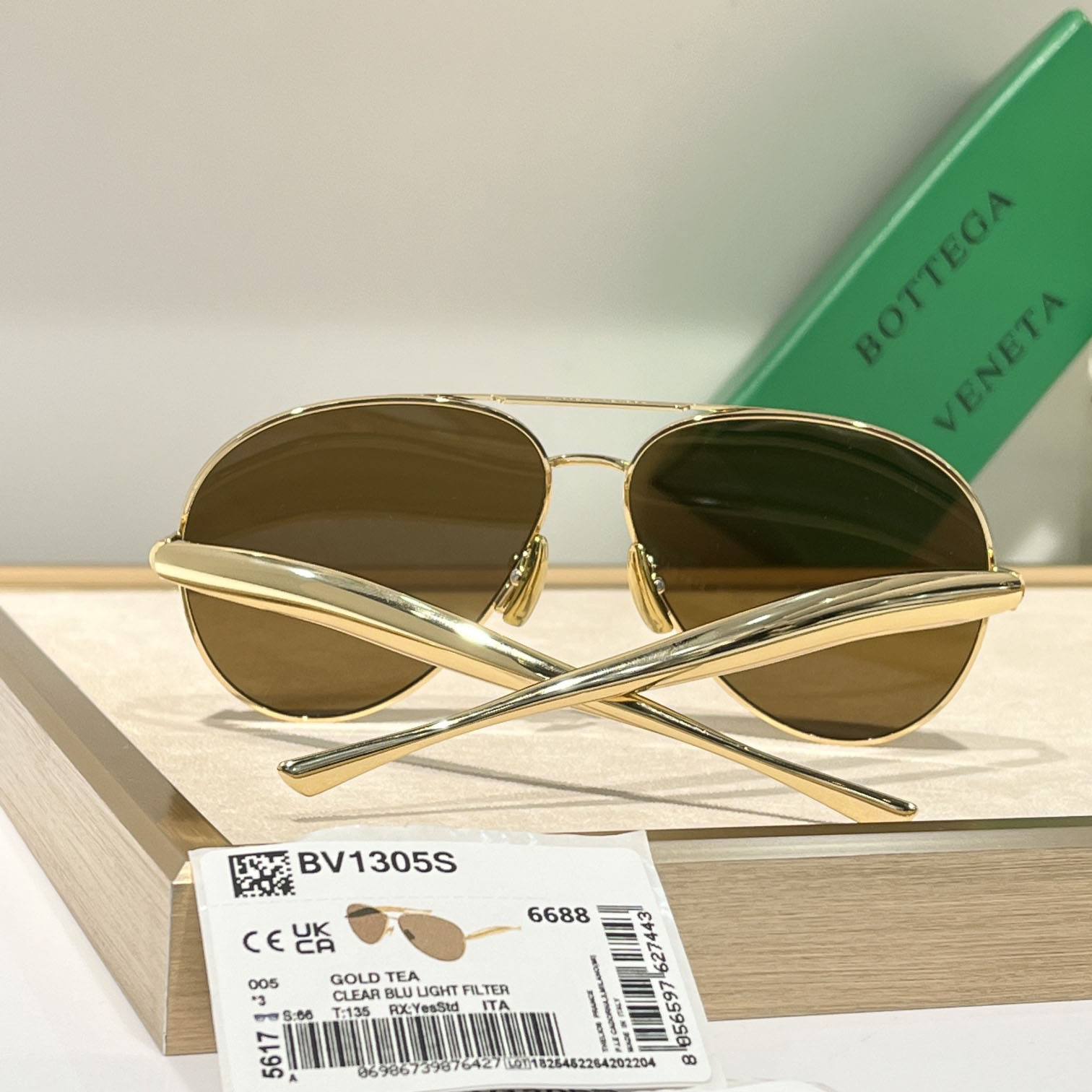 Bottega Veneta Sardine Aviator Sunglasses   BV1305S - PerfectKickZ
