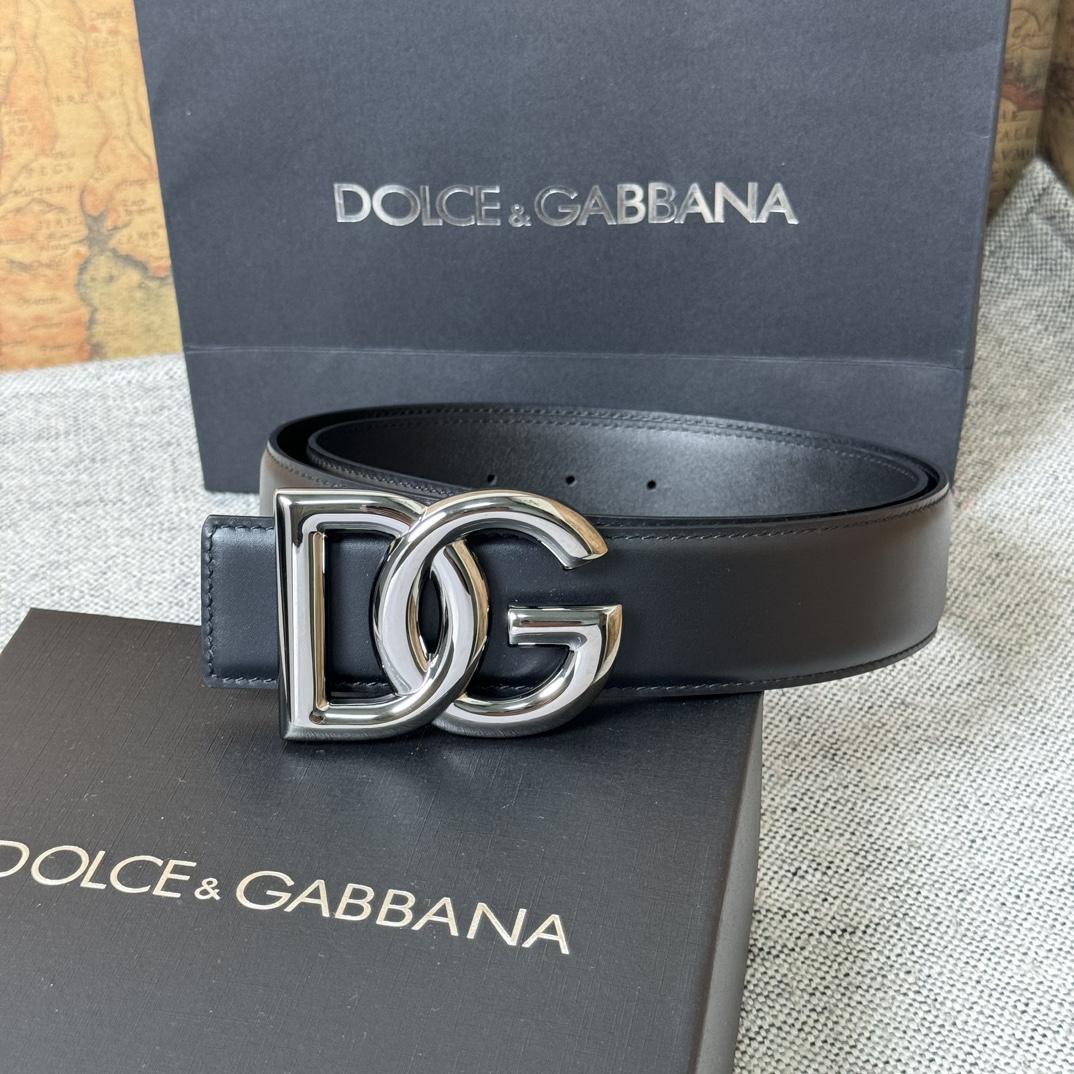 Dolce & Gabbana DG Logo-buckle Leather Belt   40mm - PerfectKickZ