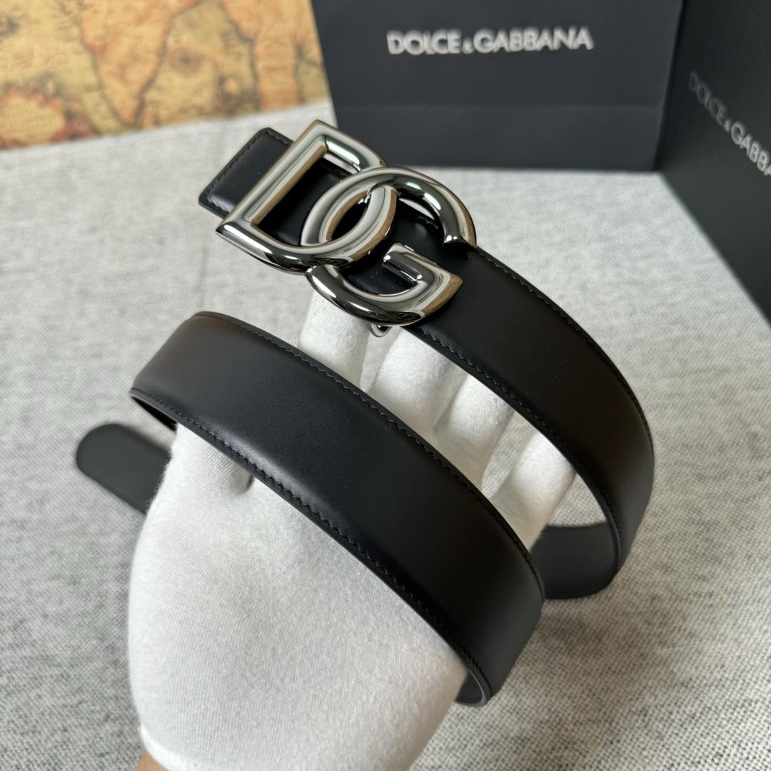 Dolce & Gabbana DG Logo-buckle Leather Belt   40mm - 