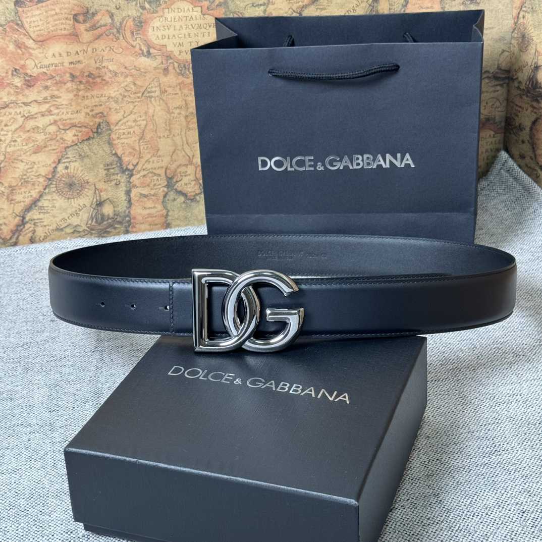 Dolce & Gabbana DG Logo-buckle Leather Belt   40mm - PerfectKickZ