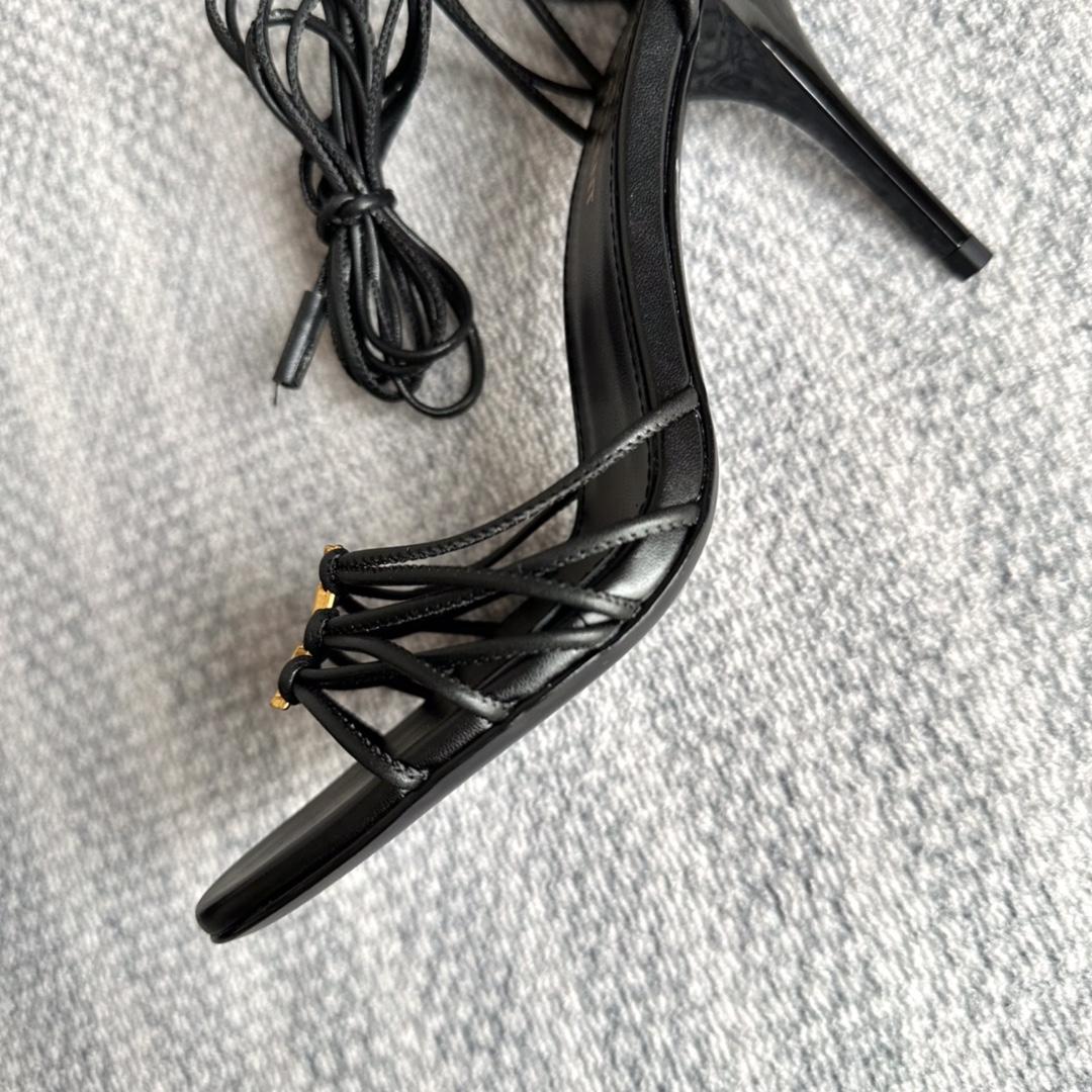 Saint Laurent Babylone Sandals In Smooth Leather - PerfectKickZ