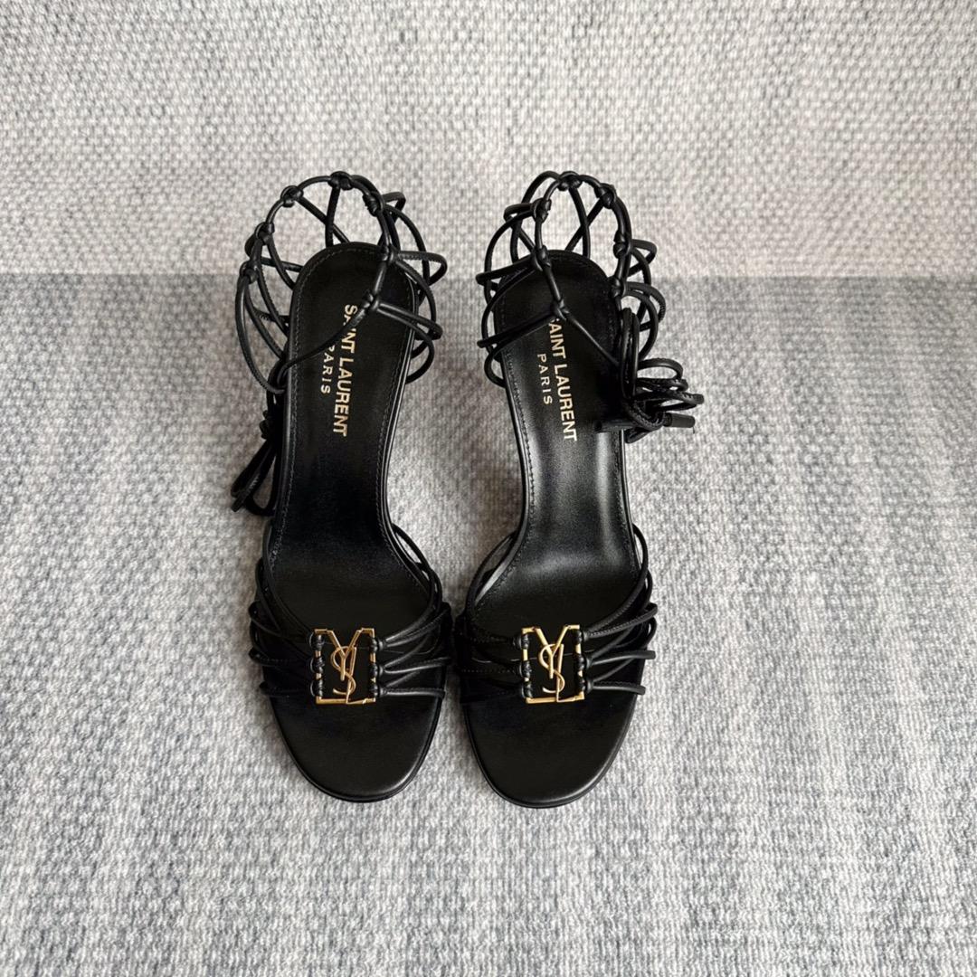 Saint Laurent Babylone Sandals In Smooth Leather - PerfectKickZ
