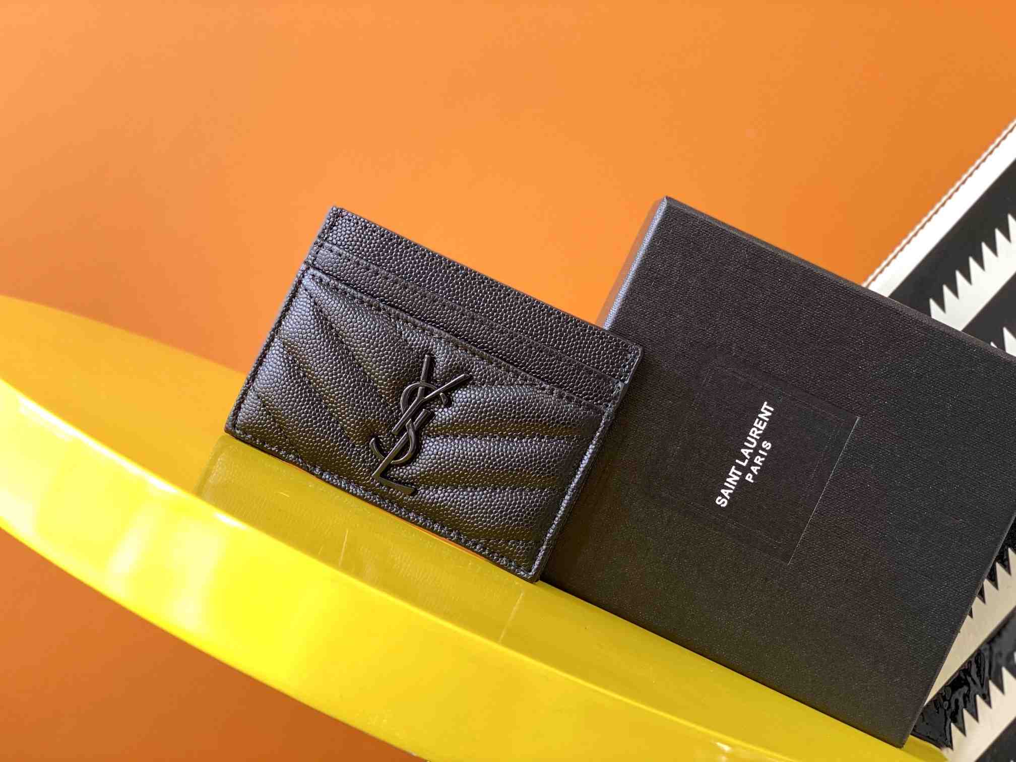 Saint Laurent Leather Card Wallet (10x7.5x0.5 cm) - PerfectKickZ