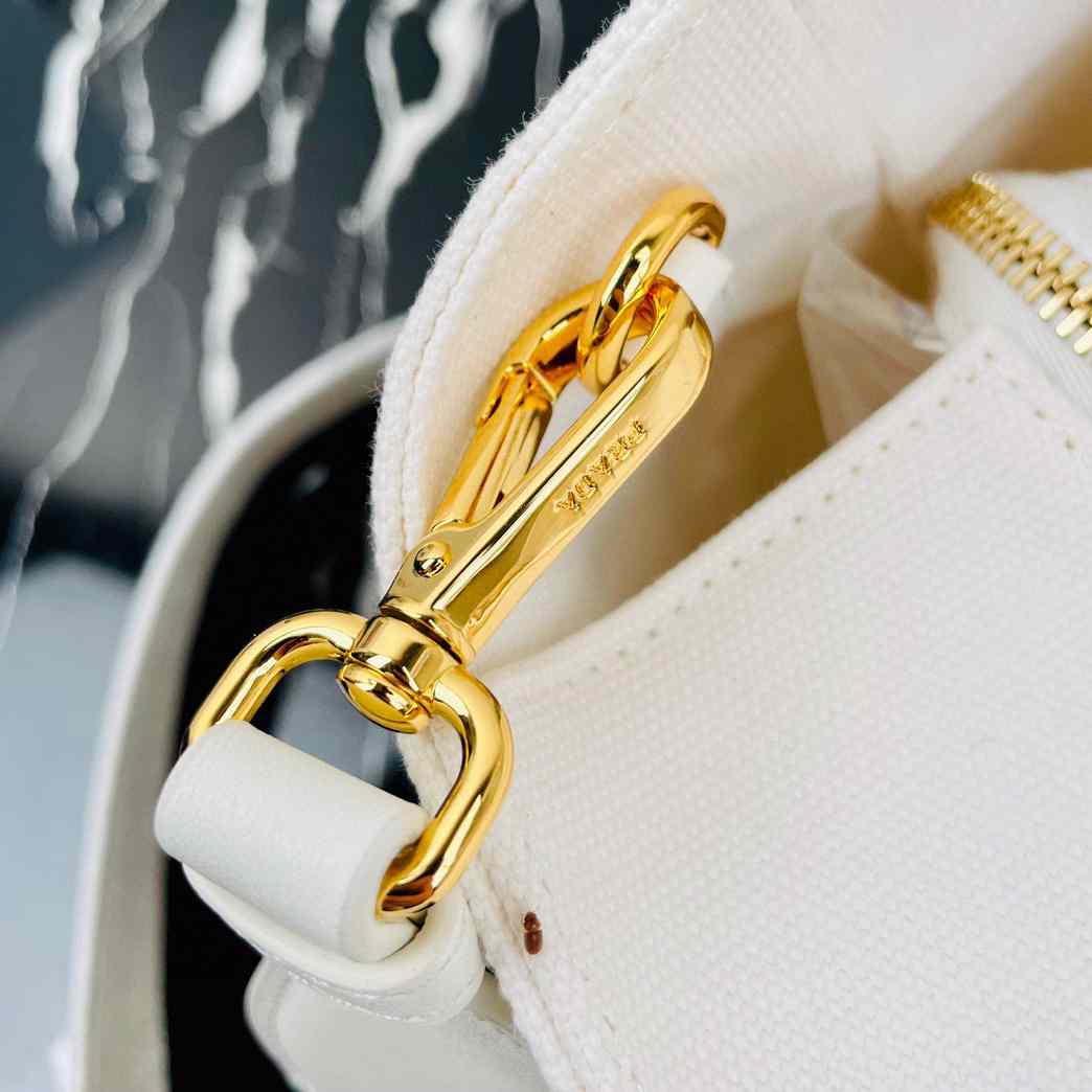 Prada Medium Wicker And Linen Blend Tote Bag (26-18-11.5cm) - PerfectKickZ