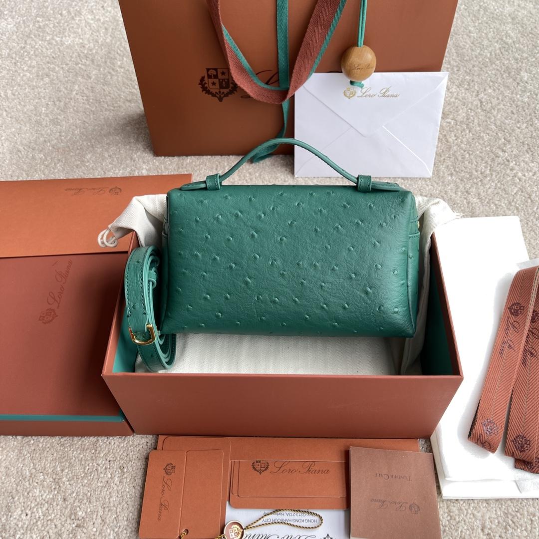 Loro Piana Extra Pocket L19 Ostrich Leather Pouch    (11-19-6.5cm) - PerfectKickZ