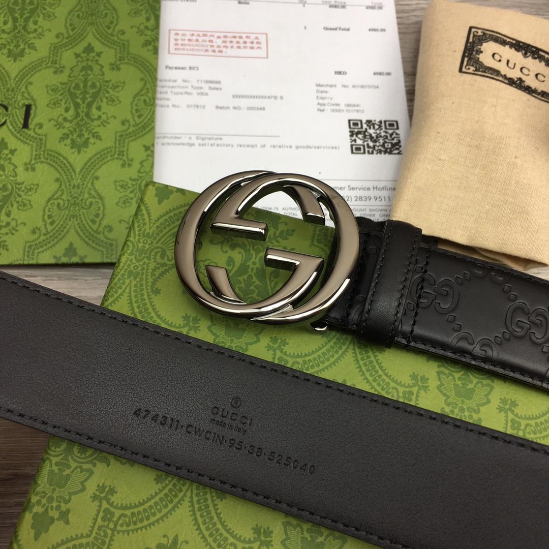 Gucci Leather Belt  40mm - PerfectKickZ