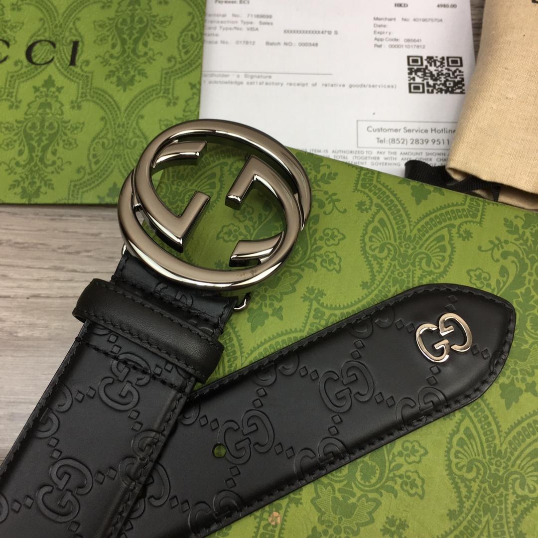 Gucci Leather Belt  40mm - PerfectKickZ