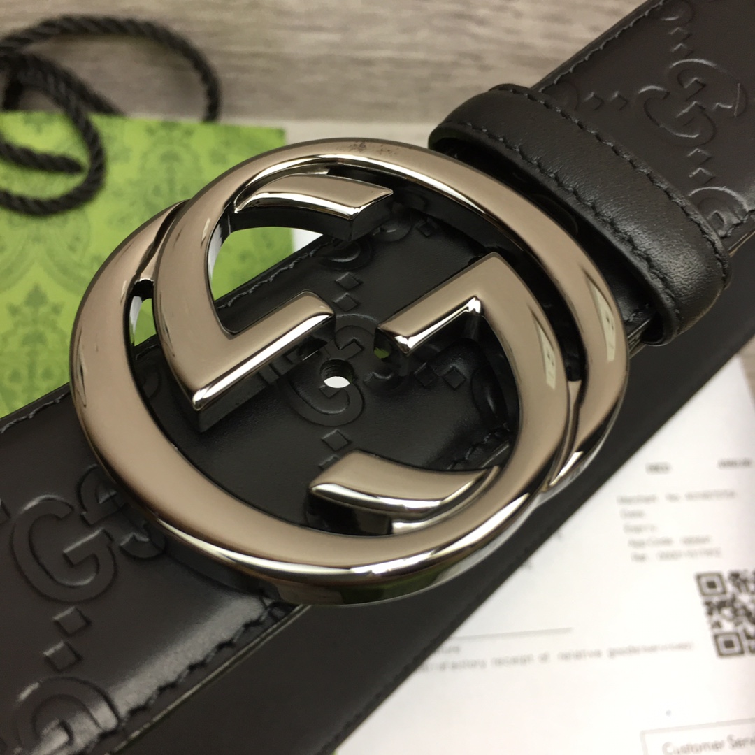 Gucci Leather Belt  40mm - PerfectKickZ