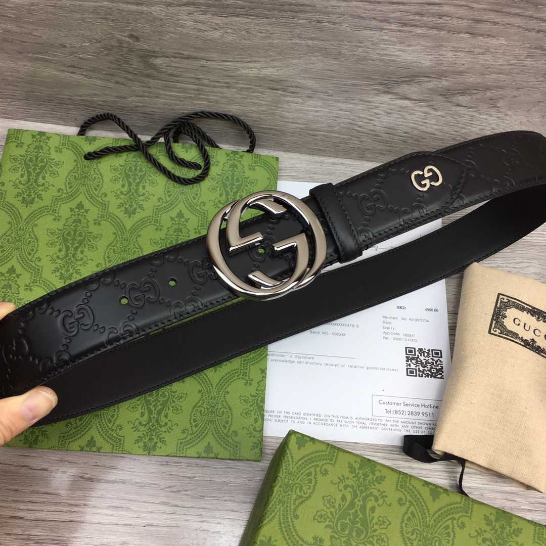 Gucci Leather Belt  40mm - PerfectKickZ