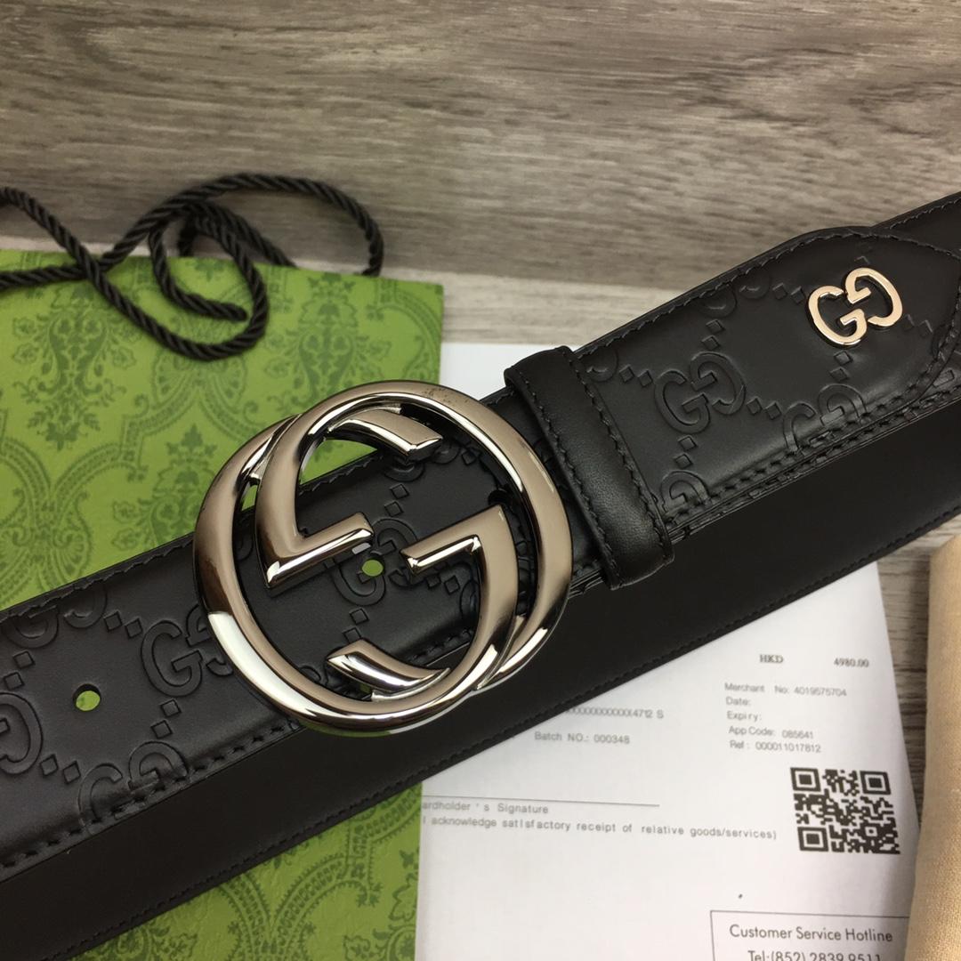 Gucci Leather Belt  40mm - PerfectKickZ
