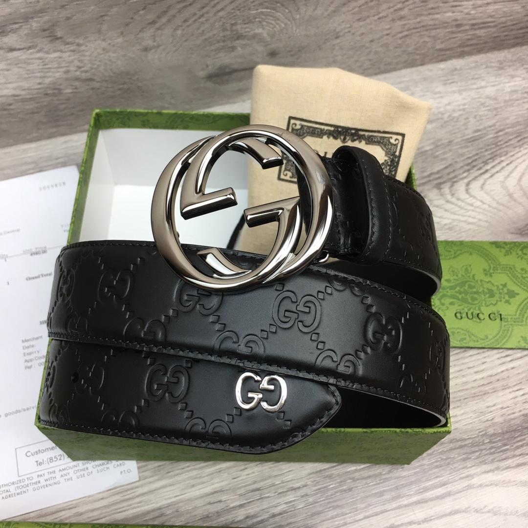 Gucci Leather Belt  40mm - PerfectKickZ