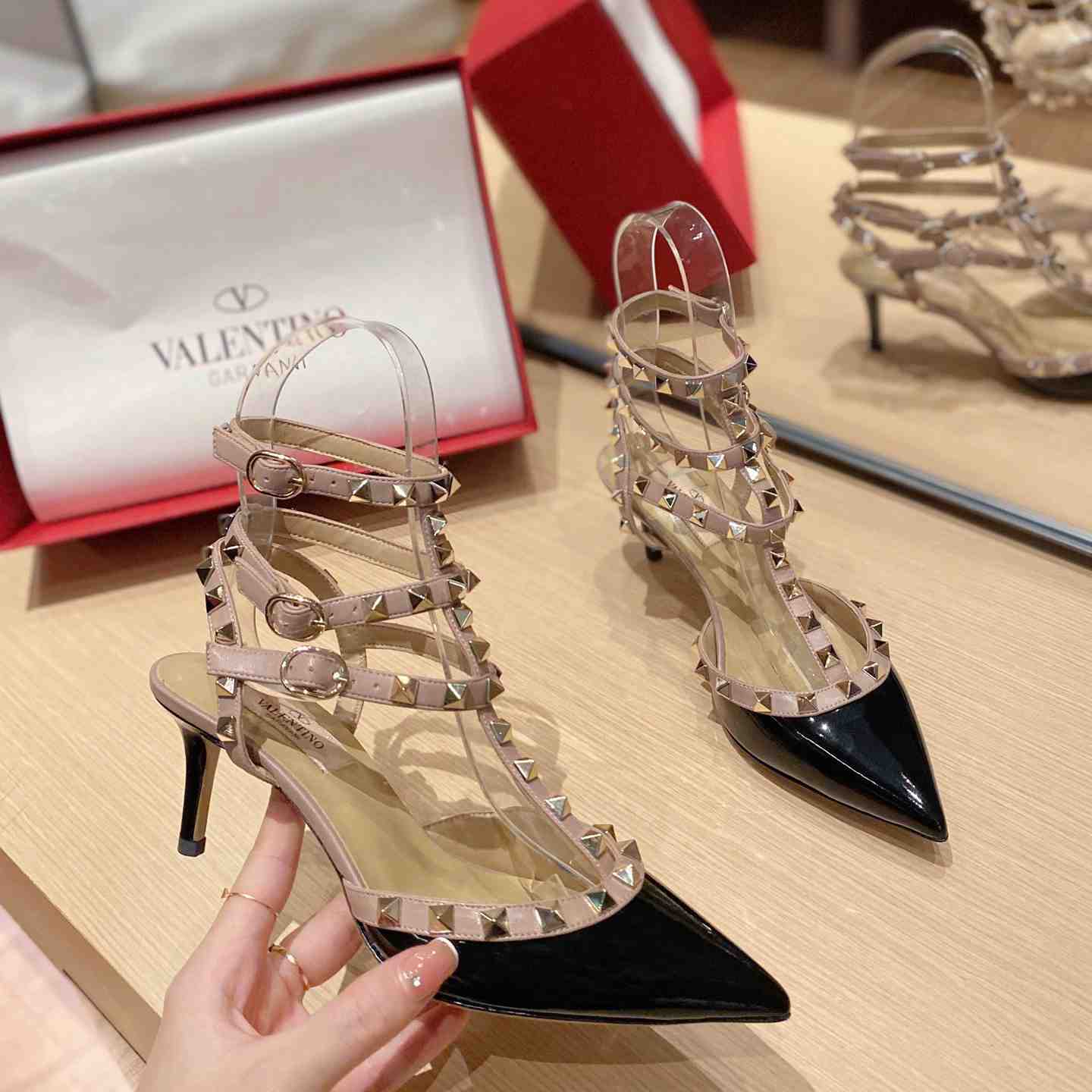 Valenti Garavani Rockstud 65mm Caged Pumps - PerfectKickZ