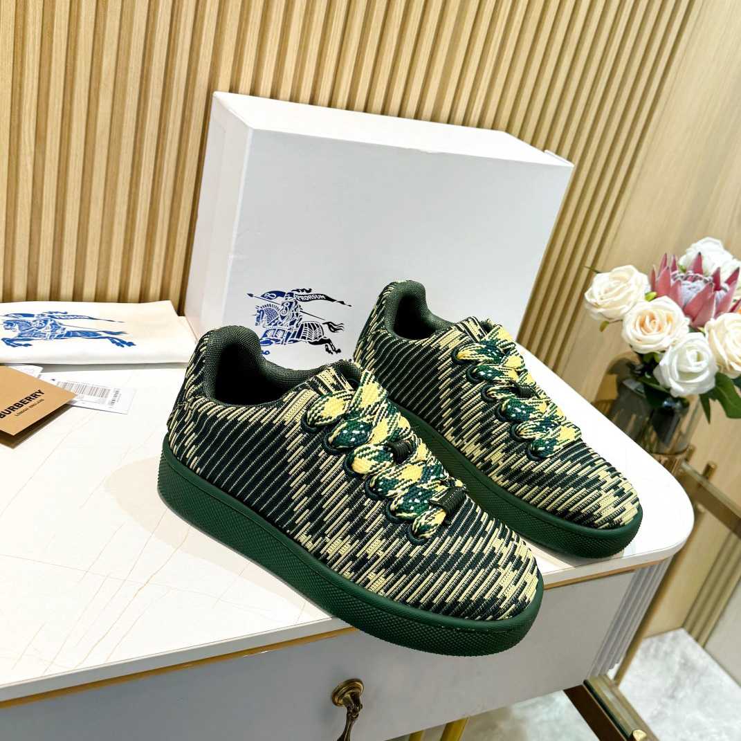 Burberry Check Knit Box Sneakers - PerfectKickZ