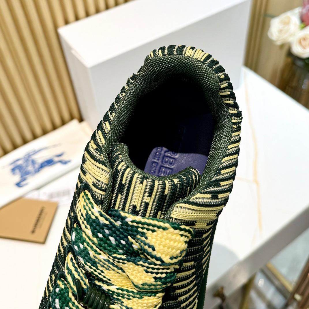 Burberry Check Knit Box Sneakers - PerfectKickZ
