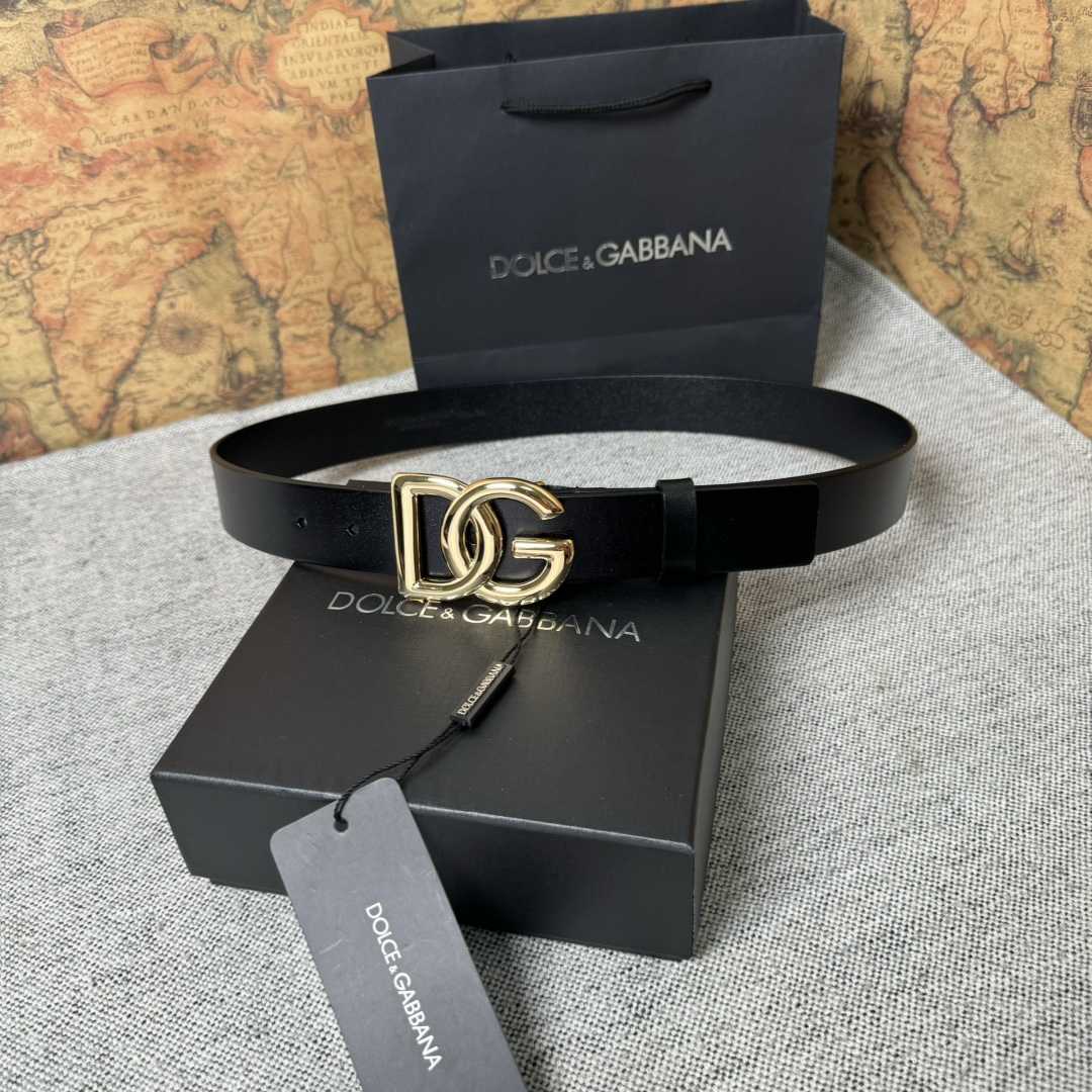 Dolce & Gabbana DG Logo-buckle Leather Belt   35mm - PerfectKickZ