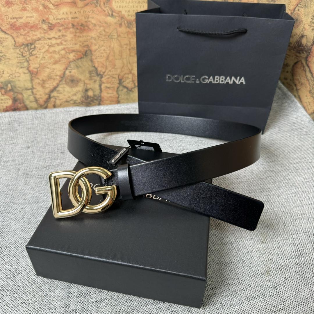 Dolce & Gabbana DG Logo-buckle Leather Belt   35mm - PerfectKickZ