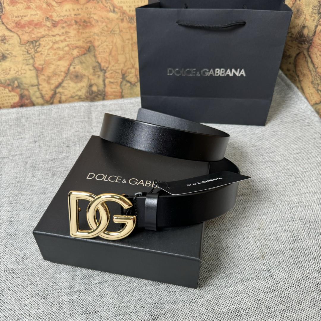 Dolce & Gabbana DG Logo-buckle Leather Belt   35mm - PerfectKickZ